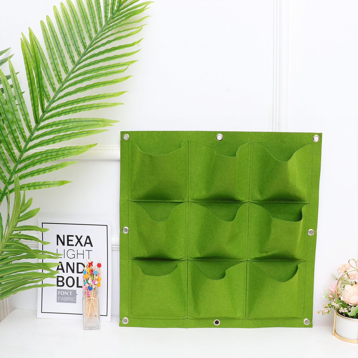 9-Pocket Wall Hanging Plant Ba - огляд і ціна Indoor Herb Garden