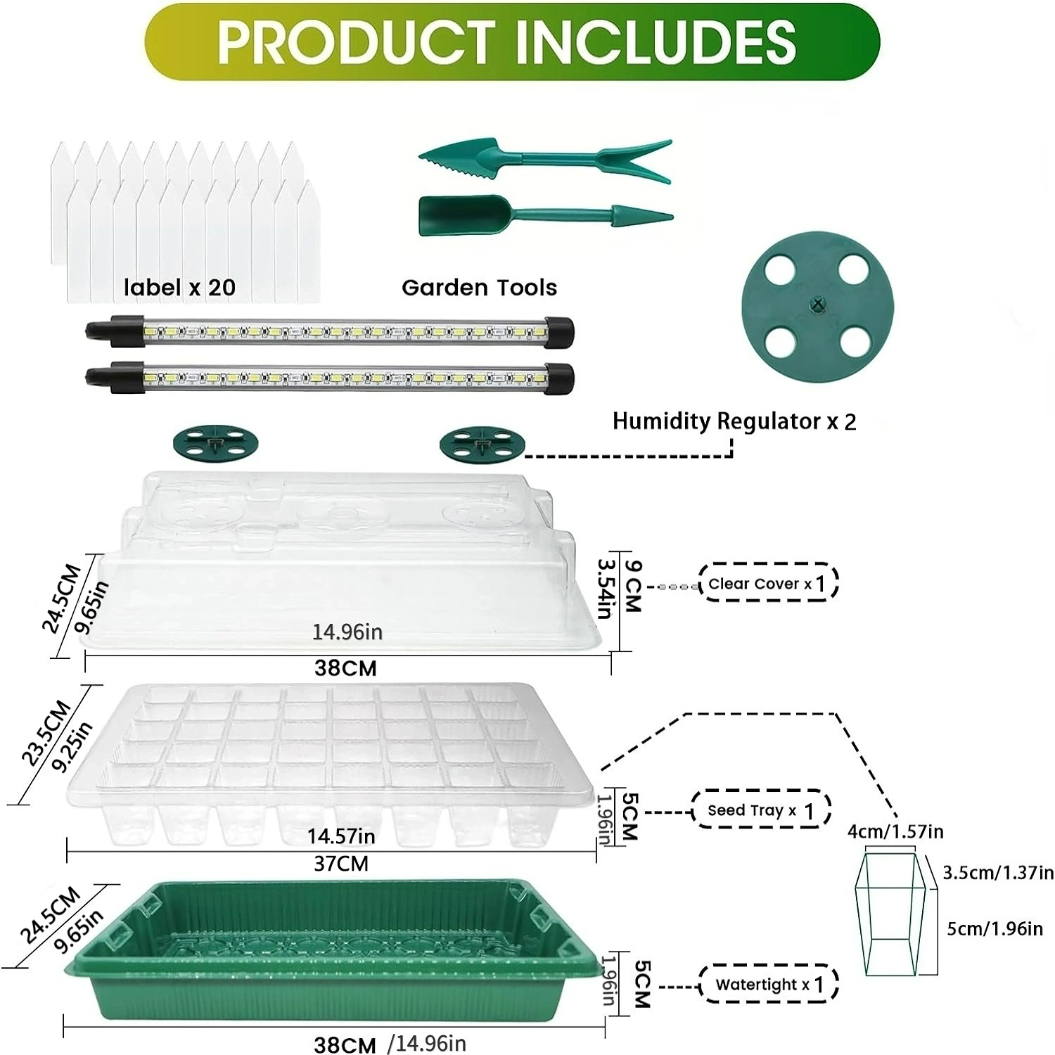 Seed Starter Tray with Grow Li - огляд і ціна Seed Starter Tray