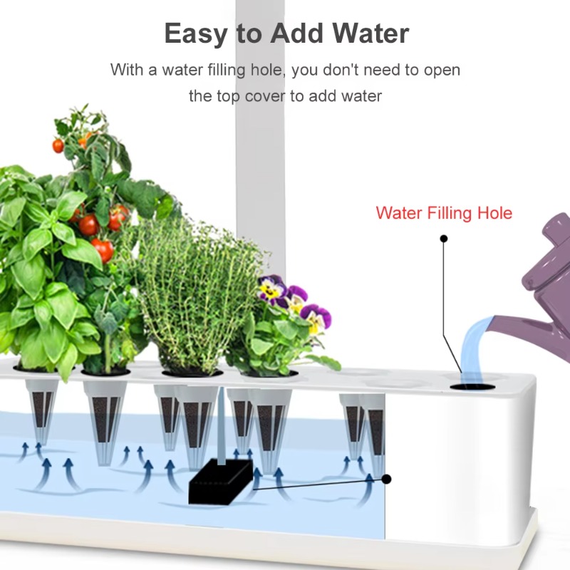 9 Pods Smart Hydroponics Growi - огляд і ціна Grow Light Led